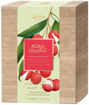 Coffret 4711 Acqua Colonia Lychee & White Mint : Eau de Cologne 50 ml + Gel douche 75 ml