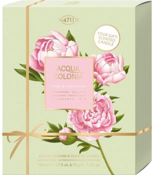 Coffret 4711 Acqua Colonia Peony & Sandalwood : Eau de cologne 100 ml + Bougie parfumée 72 g