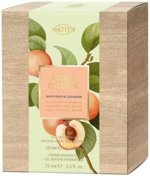 Coffret 4711 Acqua Colonia White Peach & Coriander : Eau de Cologne 50ml + Gel Douche 75 ml