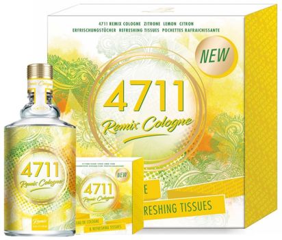Coffret 4711 Remix Cologne Citron : Eau de cologne 100 ml + Lingettes