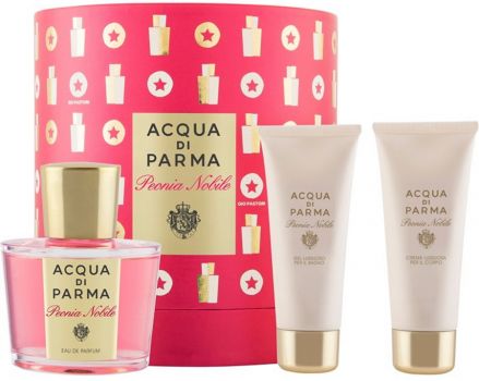 Coffret Peonia Nobile : Eau de Parfum 100 ml + Crème Corps + Gel Douche