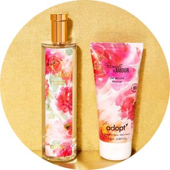Coffret Bouquet d'Amour : Eau de parfum 100 ml + Gel douche 100 ml