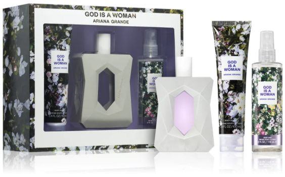 Coffret God Is A Woman 2024 : Eau de parfum 100 ml + Brume corps 118 ml + Crème corps 100 ml