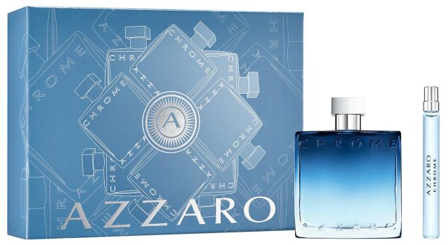 Coffret Chrome 2022 Fête des Pères : Eau de parfum 100 ml + Vaporisateur de voyage 10 ml