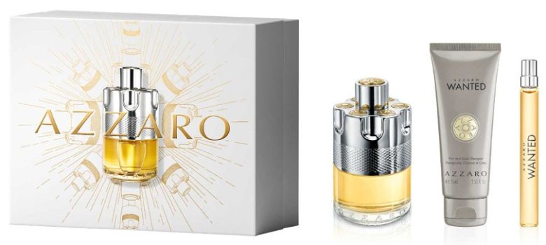 Coffret Wanted : Eau de toilette 100 ml + Shampooing 75 ml + Eau de toilette 10 ml