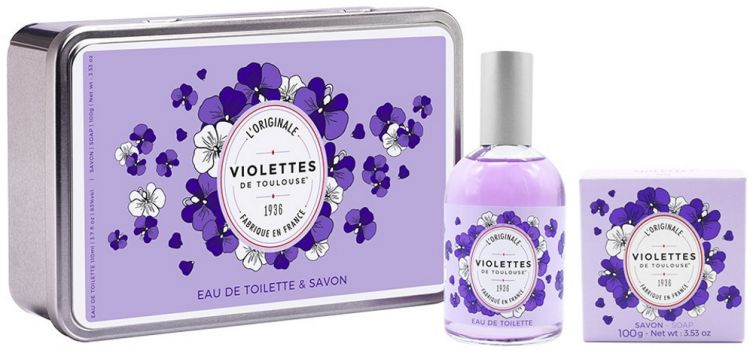 Coffret Violettes de Toulouse : Eau de toilette 110 ml + Savon