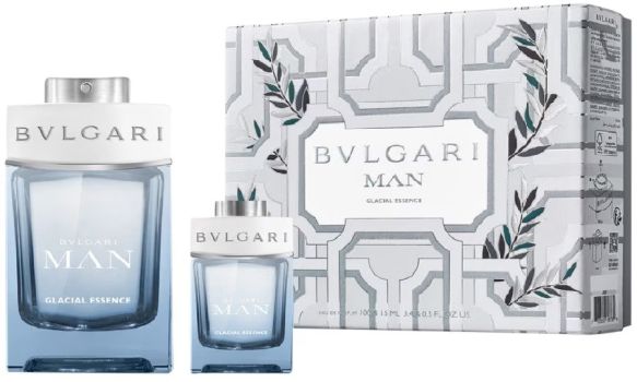 Coffret Bvlgari Man Glacial Essence : Eau de parfum 100 ml + Eau de parfum 15 ml