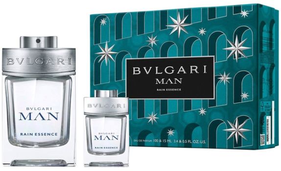 Coffret Bvlgari Man Rain Essence Noël 2023 : Eau de parfum 100 ml + Eau de parfum 15 ml