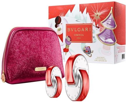 Coffret Noël Omnia Coral : Eau de toilette 65 ml + Miniature + Trousse