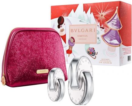 Coffret Noël Omnia Crystalline : Eau de toilette 65 ml + Miniature + Trousse