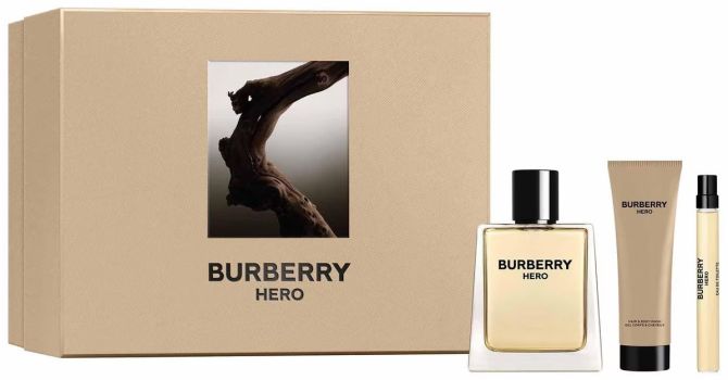 Coffret Burberry Hero Fête des Pères 2024 : Eau de toilette 100 ml + Format voyage 10 ml + Gel douche 75 ml