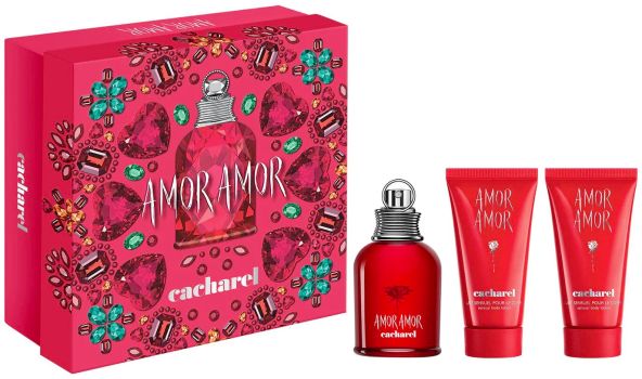 Coffret Amor Amor 2022 Noël : Eau de toilette 50 ml + Lait corporel 50 ml x2