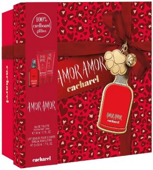 Coffret Amor Amor 2021 Noël : Eau de toilette 50 ml + Laits corps x2