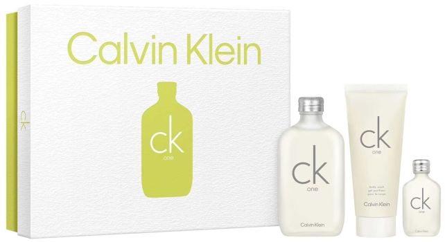 Coffret CK One Fête des Pères 2023 : Eau de toilette 100 ml + Format voyage 15 ml + Gel douche 100 ml 