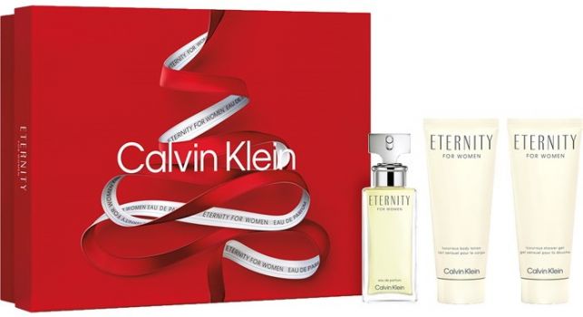 Coffret Noël Eternity : Eau de parfum 50 ml + Gel Douche + Lait Corps