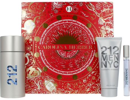 Coffret 212 NYC Men : Eau de toilette 100 ml + Gel après-rasage 100 ml + Eau de toilette 10 ml