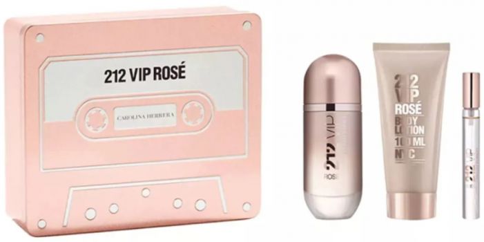 Coffret 212 VIP Rosé : Eau de Parfum 50 ml + Crème Corps + Vaporisateur Voyage 