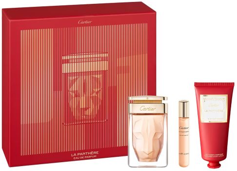 Coffret La Panthère Fête des Mères 2023 : Eau de parfum 75 ml + Format voyage 10 ml + Lait corps 100 ml