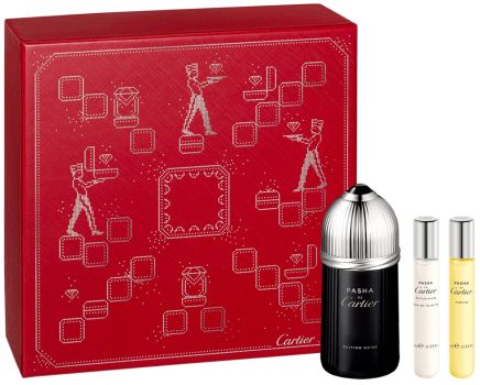 Coffret Pasha Edition Noire 2022 : Eau de toilette 100 ml + Vaporisateur 10 ml x2