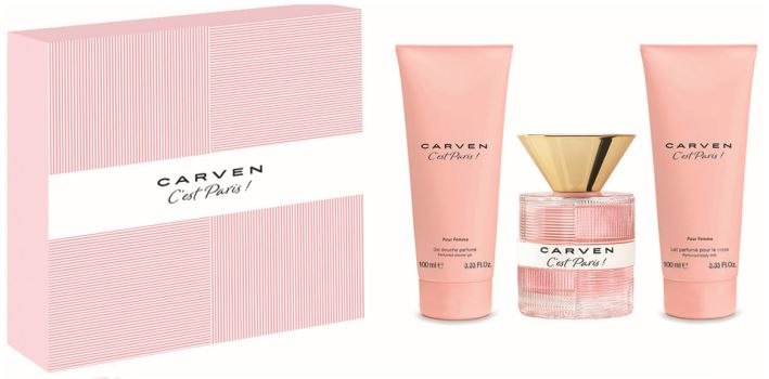 Coffret C'est Paris ! Pour Femme : Eau de parfum 100 ml + Lait corps 100 ml + Gel douche 100 ml