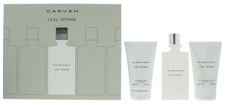 Coffret Carven L'eau Intense : Eau de toilette 100 ml + Baume Corps + Gel Douche