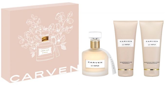 Coffret Carven Le Parfum : Eau de Parfum 100 ml + Lait Corps + Gel Douche