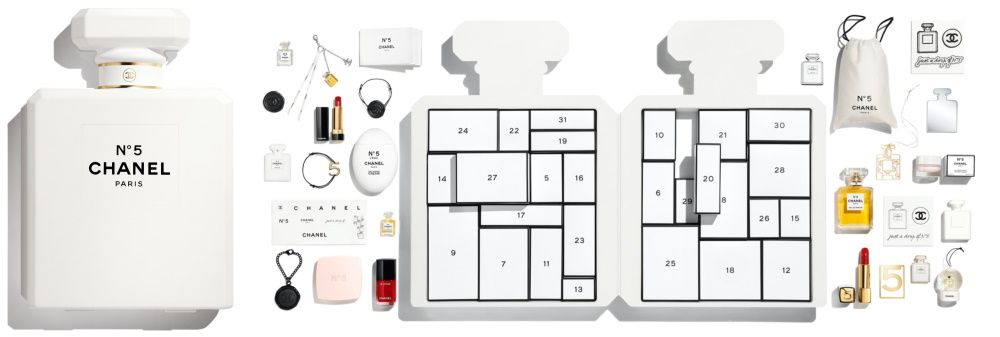 Chanel N°5 Le Calendrier de l'Avent 2021 Chanel : 27 boîtes numérotées