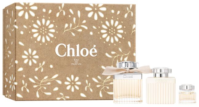 Coffret Chloé Signature 2022 : Eau de parfum 75 ml + Vaporisateur 5 ml + Lait pour le corps 100 ml