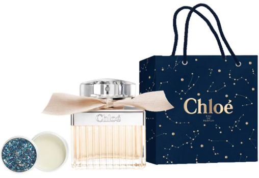 Coffret Chloé Signature Noël 2023 : Eau de parfum 50 ml + Baume applicateur paillettes 10 ml + Paillettes 5 ml