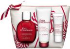 Clarins Coffret Eau Dynamisante : Eau de soin 100 ml + Exfoliant + Lait Corps pas chers