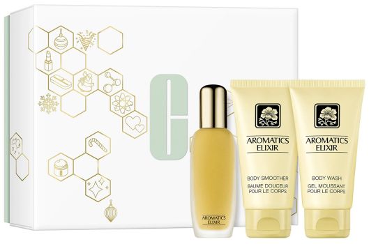 Coffret Aromatics Elixir 2022 Noël : Eau de parfum 45 ml + Baume 75 ml + Gel Moussant 75ml