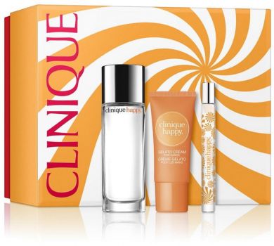 Coffret Happy : Eau de parfum ml + Crème Mains + Voyage Clinique cher