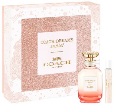 Coffret Coach Dreams Sunset Noël 2023 : Eau de parfum 60 ml + Eau de parfum 7.5 ml
