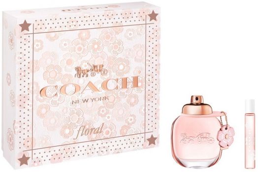 Coffret Coach Floral : Eau de parfum 90 ml + Vaporisateur de voyage