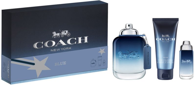 Coffret Coach Man Blue Fête des Pères 2024 : Eau de toilette 100 ml + Format voyage 15 ml + Gel douche 100 ml