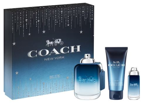 Coffret Coach Man Blue Noël 2023 : Eau de toilette 100 ml + Gel douche 100 ml + Eau de toilette 15 ml