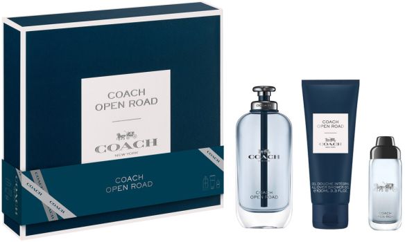 Coffret Coach Open Road Fête des Pères 2024 : Eau de toilette 100 ml + Format voyage 15 ml + Gel douche 100 ml