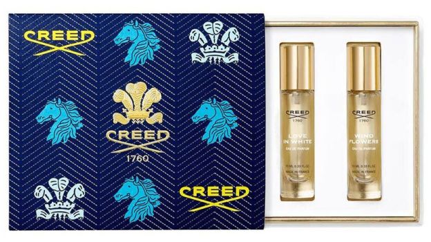 Coffret eaux de parfum Creed 2023 : Aventus for Her 10 ml + Love in White 10 ml + Wind Flowers 10 ml