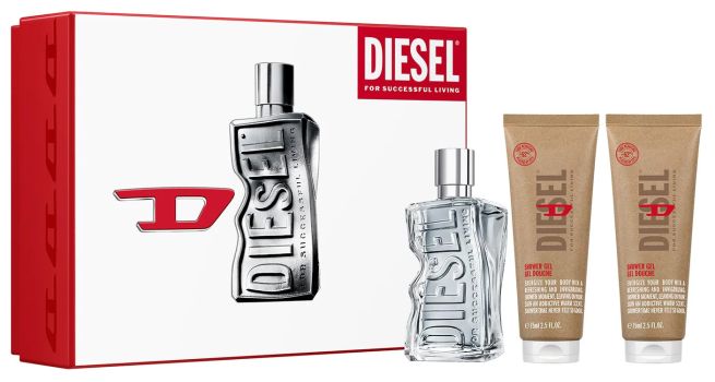 Coffret D by Diesel 2022 : Eau de toilette 100 ml + Gel Douche 75 ml x2