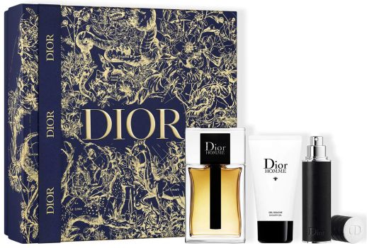 Coffret Dior Homme 2022 : Eau de toilette 100 ml + Gel Douche 50 ml + Vaporisateur 10 ml