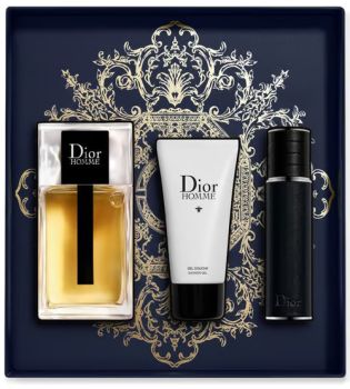 Coffret Dior Homme Noël 2023 : Eau de toilette 100 ml + Gel douche 50 ml + Eau de toilette 10 ml