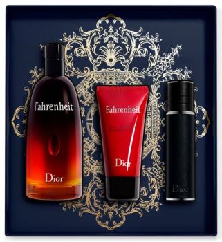 Coffret Fahrenheit Noël 2023 : Eau de toilette 100 ml + Gel douche 50 ml + Eau de toilette 10 ml