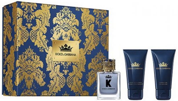 Coffret K by Dolce&Gabbana : Eau de Toilette 50 ml + Baume Après-Rasage + Gel Douche