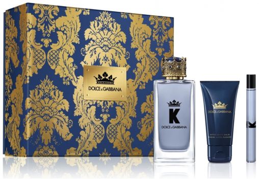 Coffret K by Dolce&Gabbana : Eau de Toilette 100 ml + Baume Après-Rasage + Vaporisateur format Voyage