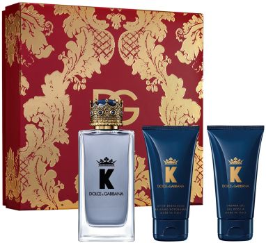 Coffret K by Dolce&Gabbana Fête des Pères 2024 : Eau de toilette 100 ml + Gel douche 50 ml + Après-rasage 50 ml