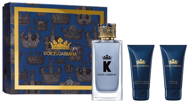 Coffret K by Dolce&Gabbana Noël 2022 : Eau de toilette 100 ml + Baume après-rasage 50 ml + Gel douche 50 ml