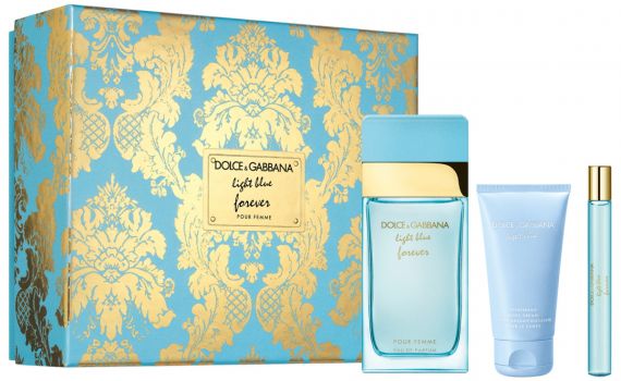 Coffret Light Blue Forever : Eau de parfum 100 ml + Crème Corps + Vaporisateur Voyage 