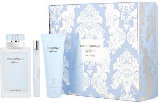 Coffret Light Blue Intense : Eau de parfum 100 ml + Vaporisateur Voyage + Crème Corps 
