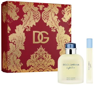 Coffret Light Blue pour Homme Fête des Pères 2024 : Eau de toilette 125 ml + format voyage 10 ml