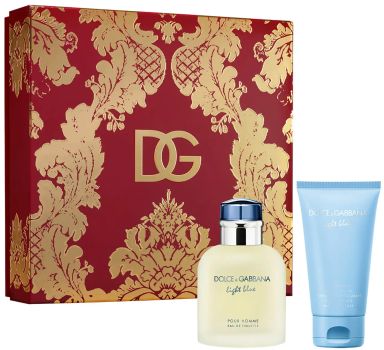 Coffret Light Blue Pour Homme Noël 2023 : Eau de toilette 75 ml + Crème corps 50 ml